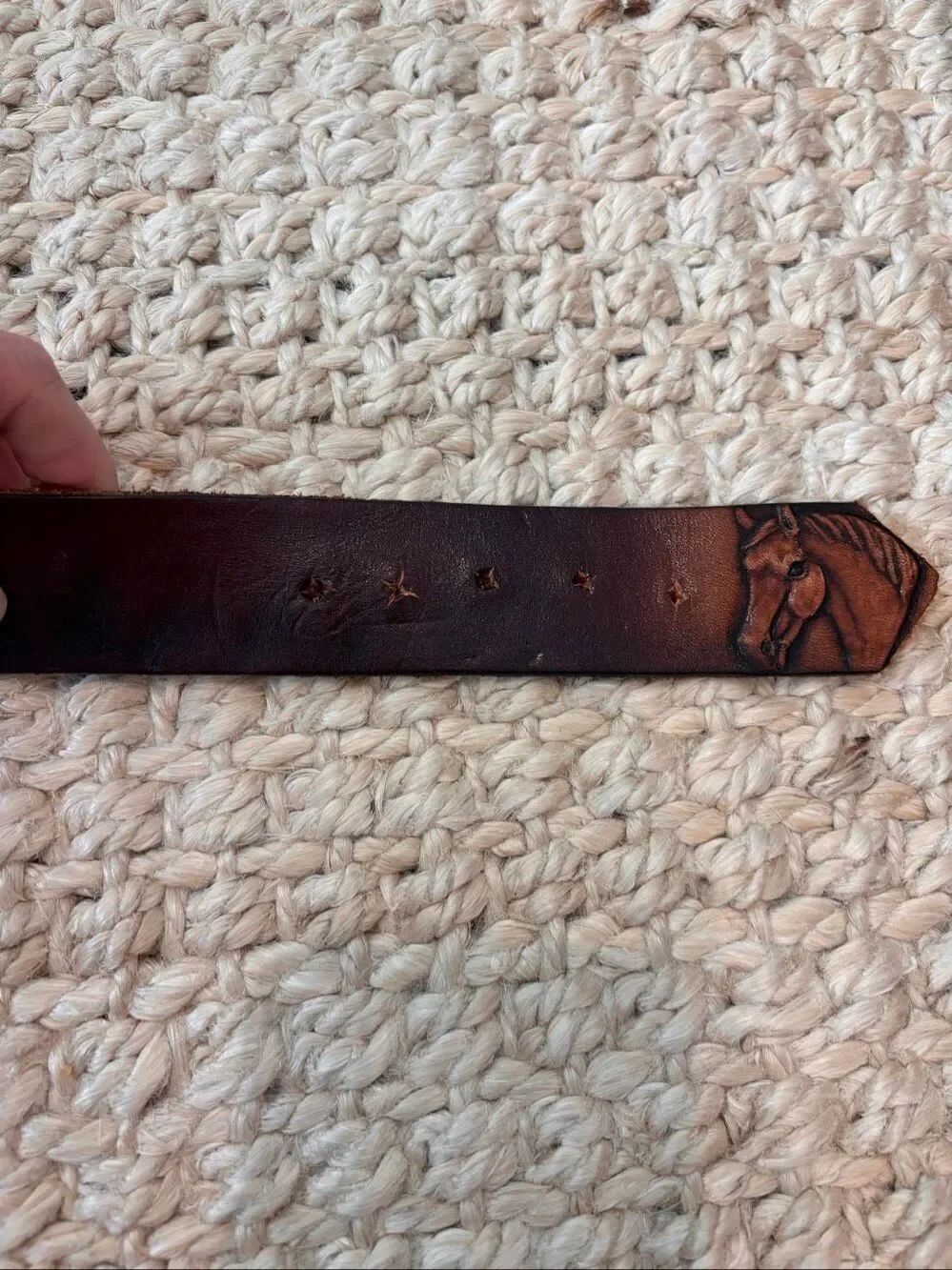 Vintage Genuine Leather Arabian Horse Solid Brass Western Equestrian Belt, luxur - Picture 8 of 9
